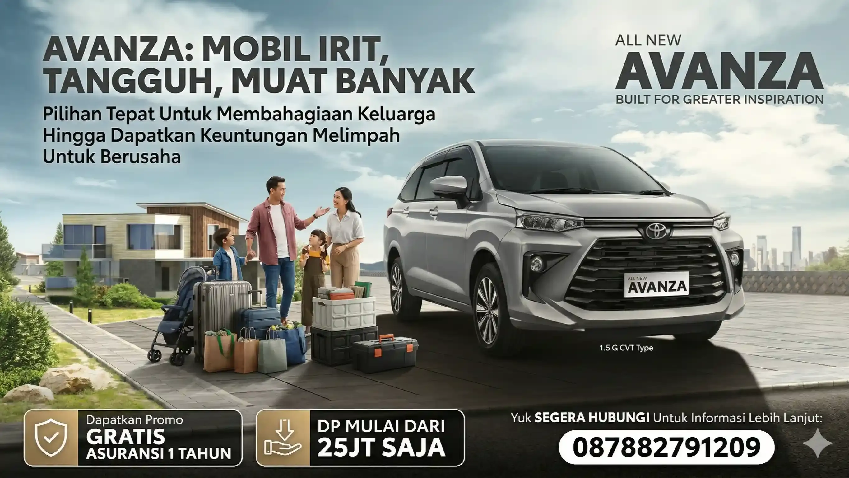 Promo khusus Toyota Avanza DP 25 Juta dan gratis asuransi untuk keluarga dan bisnis