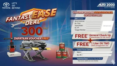 Poster Promo FantastEase Deal Auto2000 Gratis Oli TMO dan General Check Up